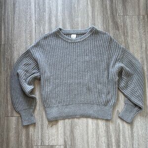 Gray Ribbed Women's Sweater